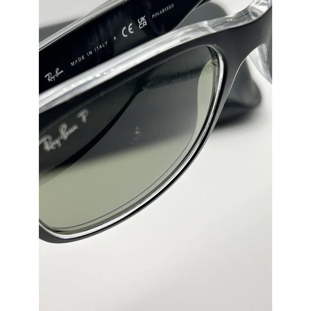 Ray-Ban RB2132 New Wayfarer Polarized Sunglasses Black/Green 55-18 145mm